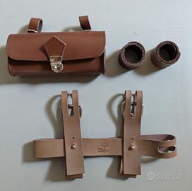 Set per bicicletta vintage in pelle