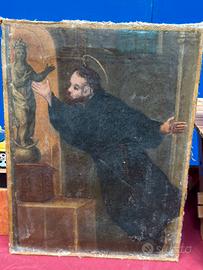 Santo francescano in estasi davanti alla Vergine