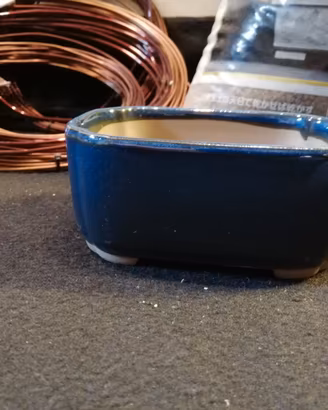 Vaso per bonsai in gres smaltato