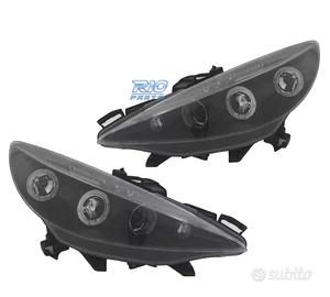 FARI PEUGEOT 207 06-12 OCCHI ANGELICI SFONDO NERO