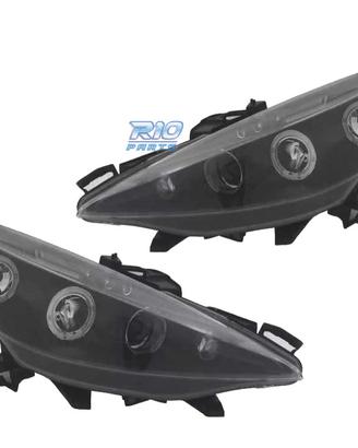 FARI PEUGEOT 207 06-12 OCCHI ANGELICI SFONDO NERO