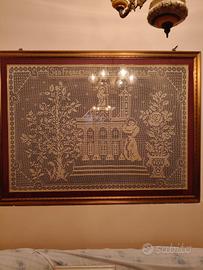 quadro all'uncinetto fatto a mano 1,73×1,27