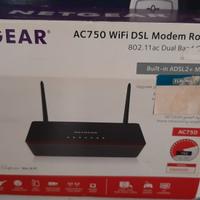 Netgear Modem Router WI FI AC750 ADSL/ADSL+