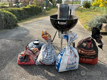 Barbecue a carbone con kit