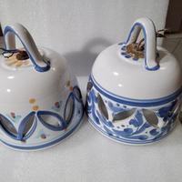  COPPIA LAMPADARI IN CERAMICA SICILIANA 