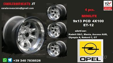Cerchi minilite 9x 13 4x100 et-12 opel