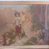 QUADRO DIPINTO A OLIO SCENA GALANTE – AUT. BUBLIN