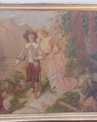 QUADRO DIPINTO A OLIO SCENA GALANTE – AUT. BUBLIN