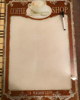 Lavagna Vetro Coffee Shop Montemaggi