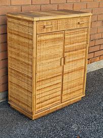 Credenza / Madia Vintage in Bambù e Vimini