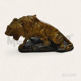 SCULTURA LION EN FURIE T.CARTIER GESSO
