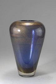 Vaso Venini in cristallo Murano firmato