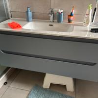 Mobile bagno sospeso 100 cm carta da zucchero