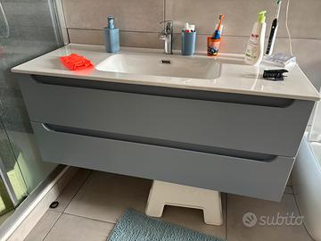 Mobile bagno sospeso 100 cm carta da zucchero