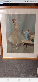 quadro - vecchia litografia - " la ballerina" 