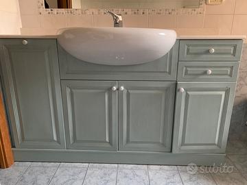 Mobile azzurro bagno slim