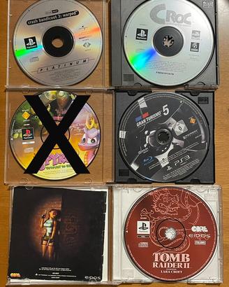 Lotto PS1 originali (solo disco) + PS3 – Crash 3,