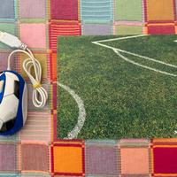 Mouse + tappetino mouse Trust stile calcio