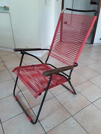 sedia sdraio vintage anni '50 '60 prima serie