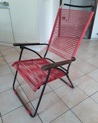 sedia sdraio vintage anni '50 '60 prima serie