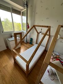 Letto Mon lit cabane a forma di casetta