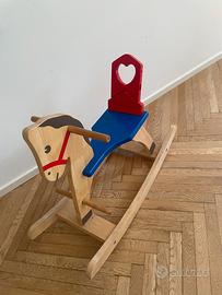 Cavallo a dondolo legno - Città del sole