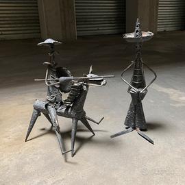 Sculture in ferro vintage anni 60 70