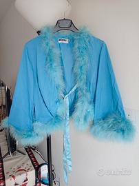 elegante camicia da notte azzurra