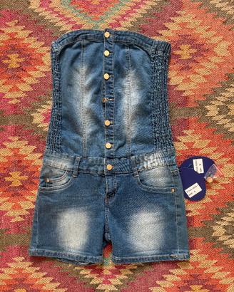Tutina Corsa / Bustino Denim Miss Bonbon Nuova