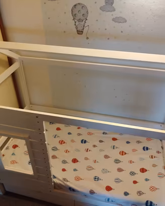 Lettino casetta bambini+materasso 160x80