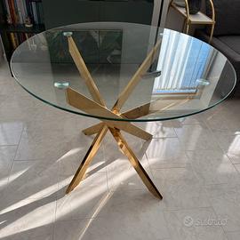 Tavolo da pranzo rotondo 100cm + due sedie