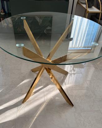 Tavolo da pranzo rotondo 100cm + due sedie