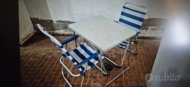 Tavolo e sedie x Camper/Girdino/Campeggio