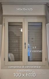 Infissi in LegnoBianco con Cassonetto e Zanzariera