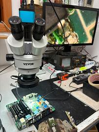 Microscopio Binoculare + Telecamera+ Monitor