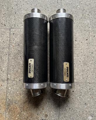 Coppia Scarichi MIVV OVAL CARBON universali