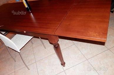 Tavolo in legno allungabile arte povera borgo 140