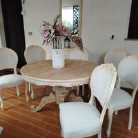 TAVOLO TONDO SHABBY ALLUNGABILE 