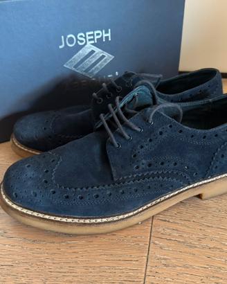 Scarpe Joseph Abboud in camoscio blu uomo n. 43,5