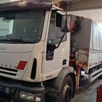 Iveco 180e28 con gru fassi e cassone fisso