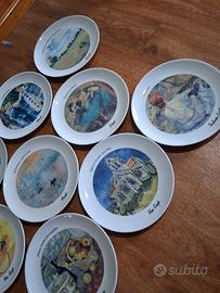 Collezione di 12 piatti in porcellana Tognana