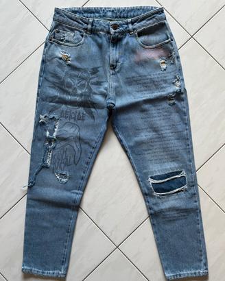 Jeans Carrot Fit Berna Blu Tg.S
