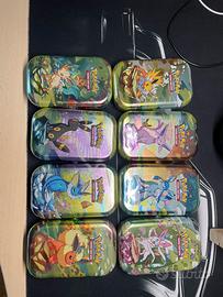 Set mini tin evoluzioni prismatiche pokemon sv8.5