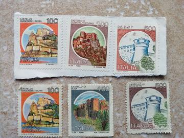 📌FRANCOBOLLI ITALIANI LIRE I CASTELLI D'ITALIA