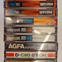 Lotto 10 cassette nastro tape registrate 
