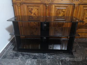 Mobiletto per TV cristallo nero