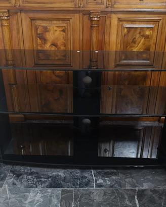 Mobiletto per TV cristallo nero