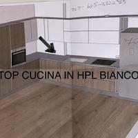 Top nuovo in HPL BIANCO