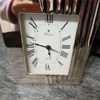 orologio da tavolo Florence con cornice argentata