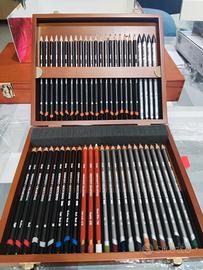derwent Sketching Pencils 48 Wooden Box NUOVE